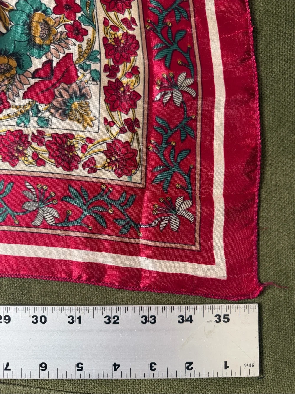 Floral Silk Like Patterned Pink Scarf